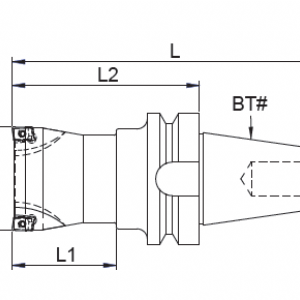 NSAX12-BT Shank Square Shoulder Milling Cutter